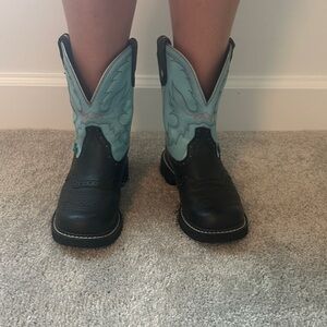 Women’s Black and Blue Western Boots
